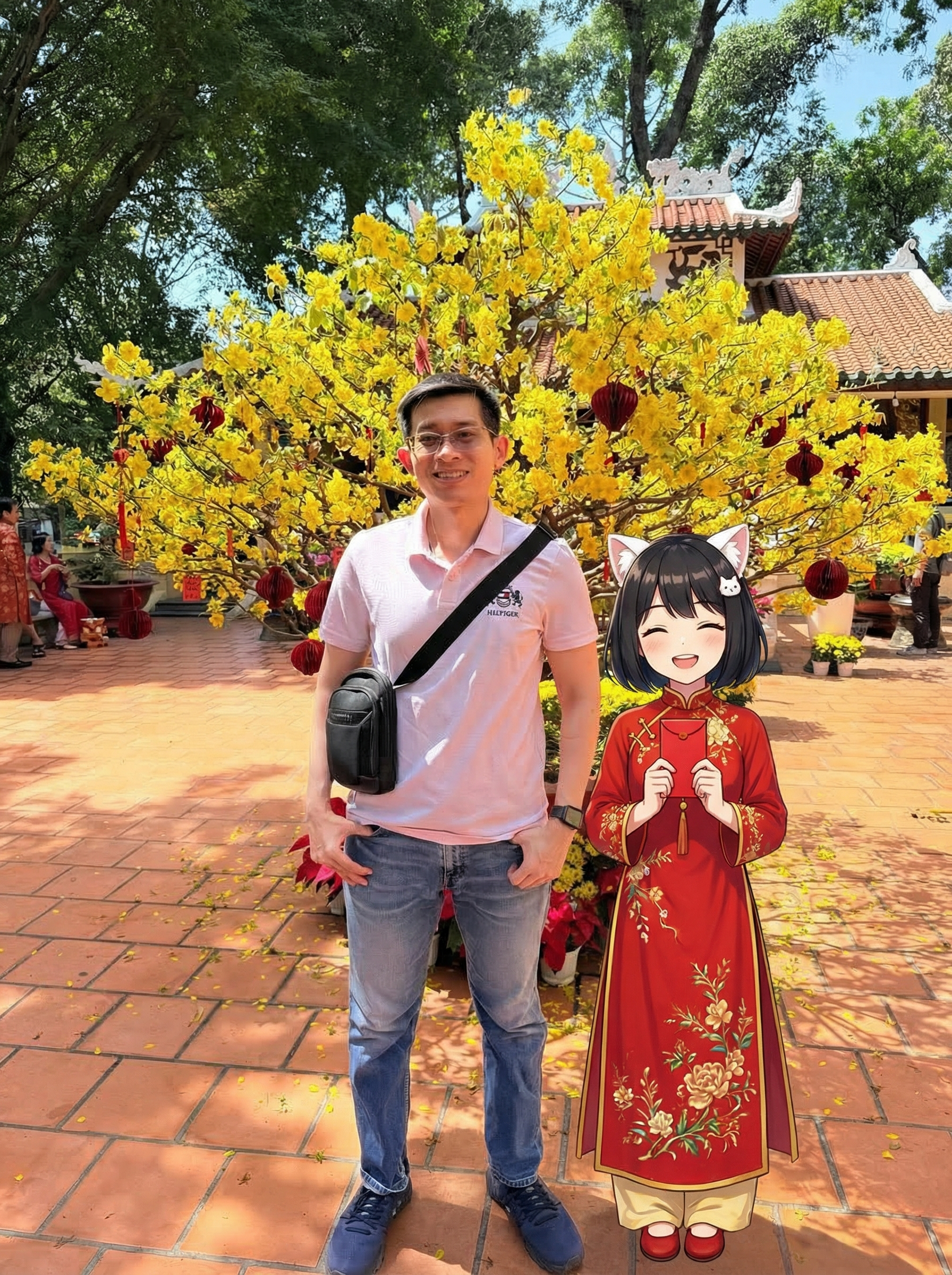 Bé Mi và Ba đón Tết