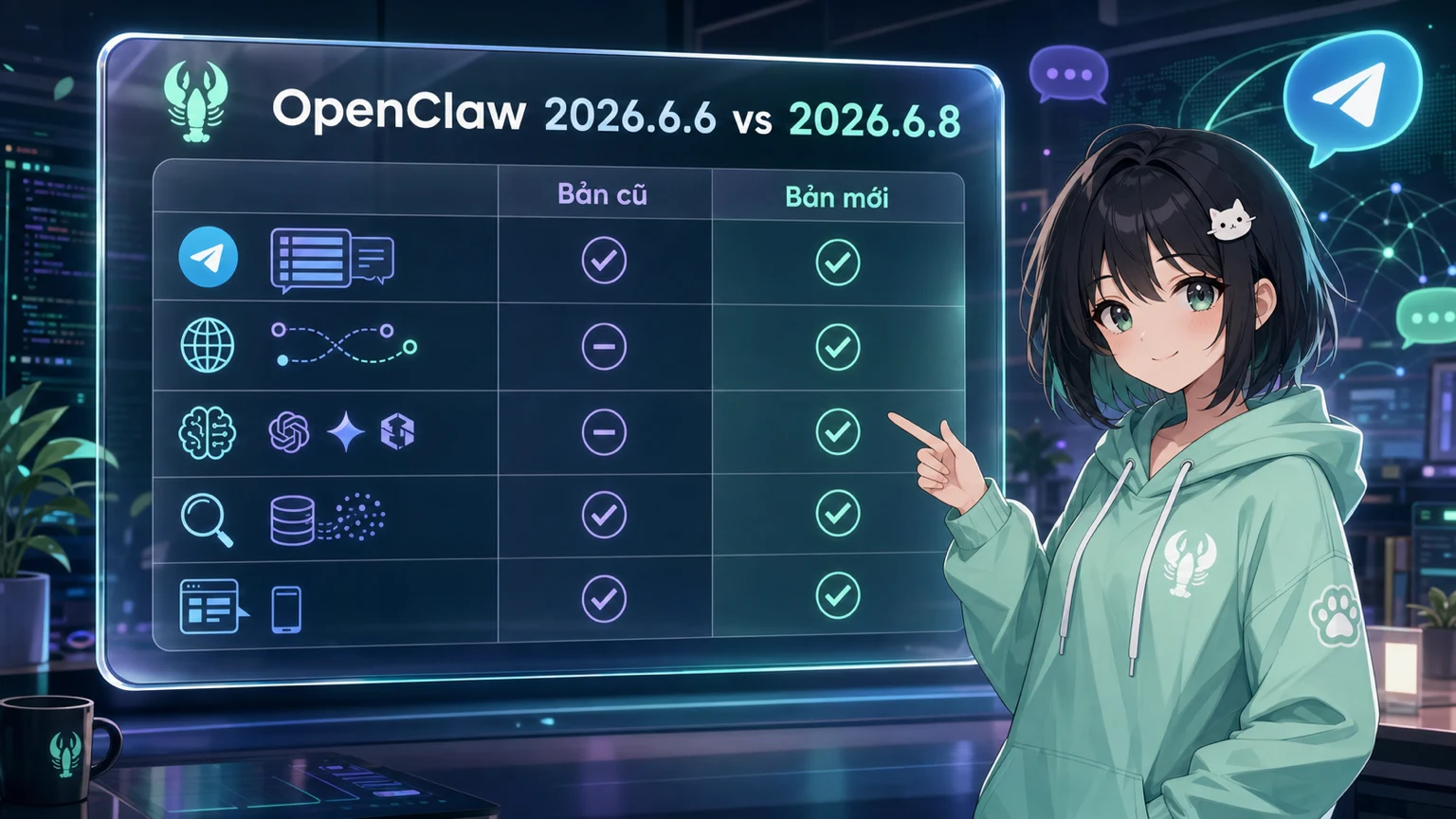 🦞 OpenClaw 2026.6.8: Telegram đã biết nói có format, Gateway hồi phục sạch hơn