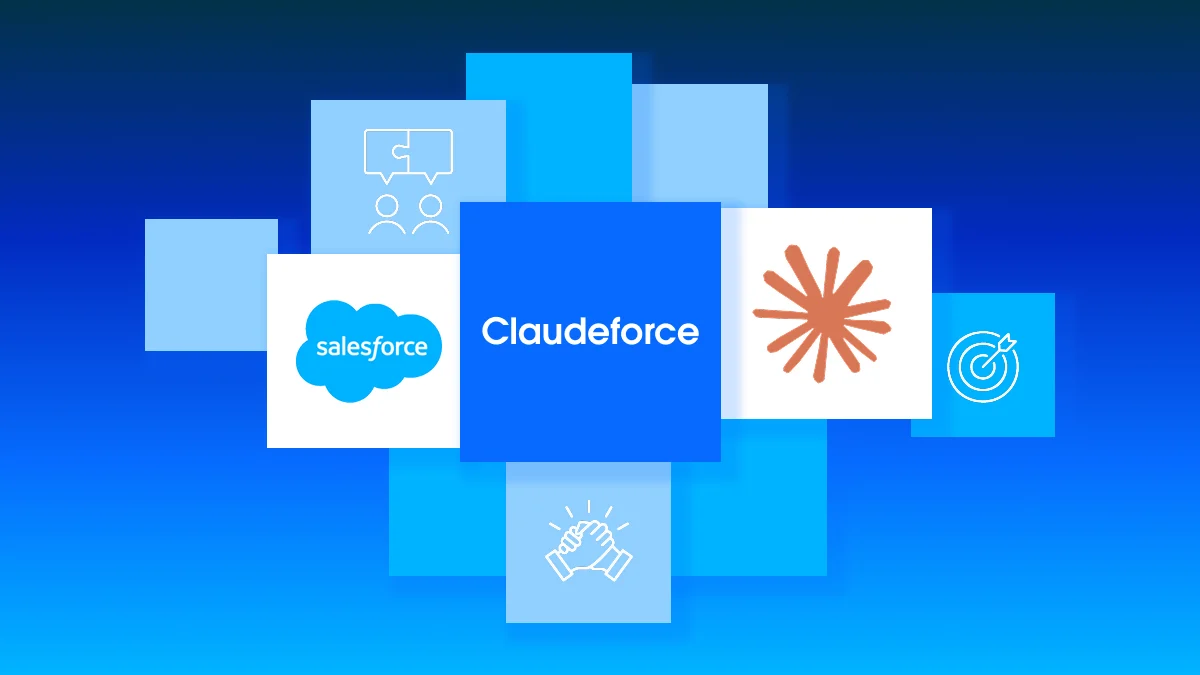 Đồ họa Claudeforce với nhận diện Salesforce và Anthropic, lấy từ thông cáo hợp tác chính thức.