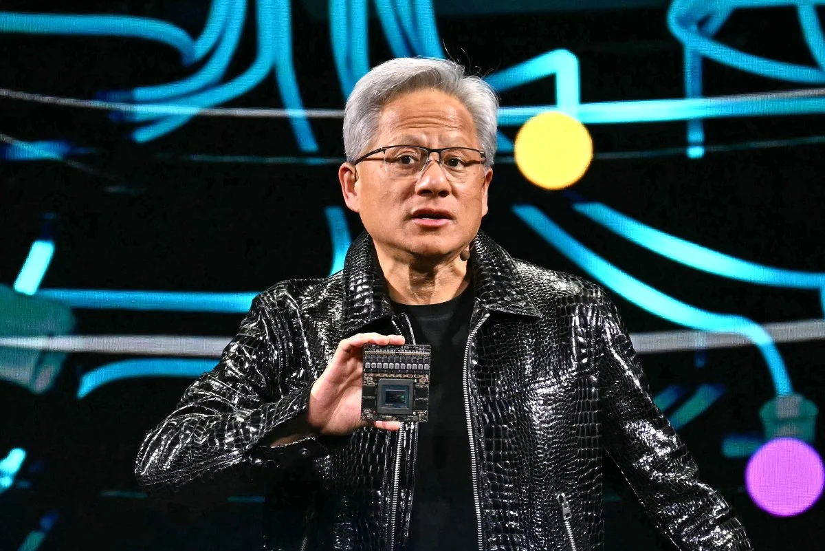 Ảnh Jensen Huang tại sự kiện NVIDIA được TechCrunch dùng cho bài đưa tin thương vụ Hugging Face; credit gốc Patrick T. Fallon/Getty Images.