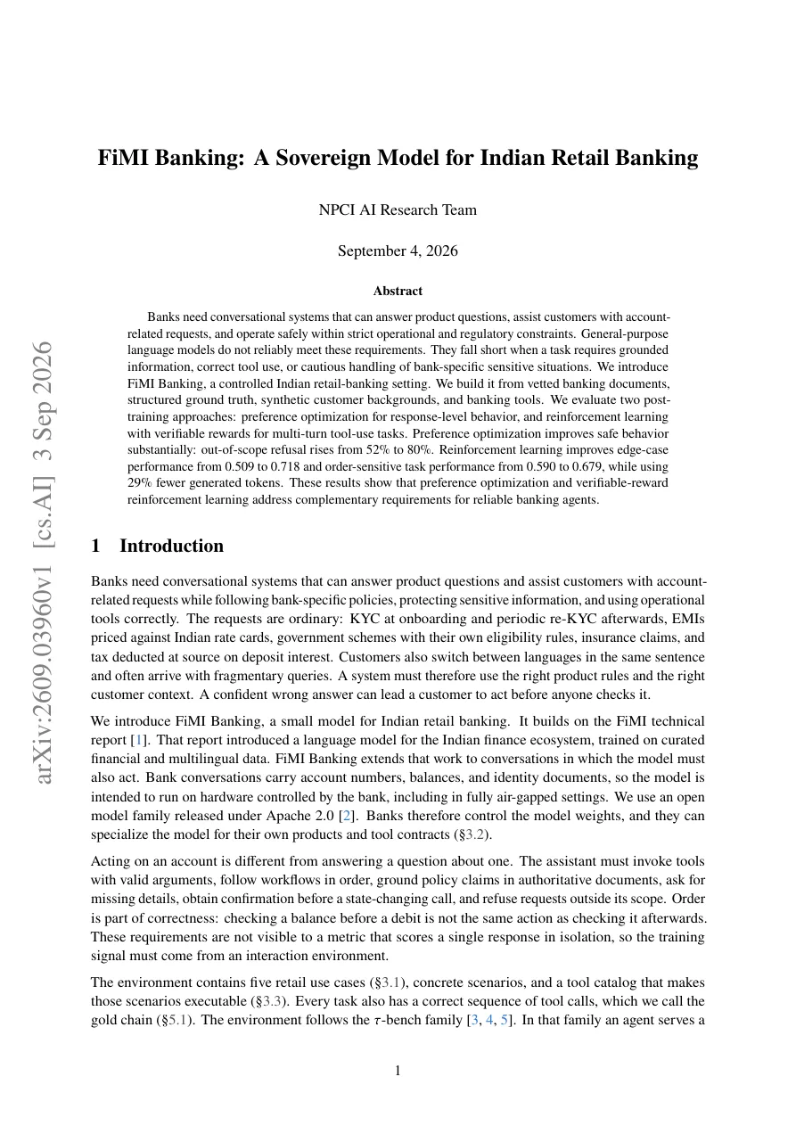 Trang đầu nghiên cứu arXiv 2609.03960