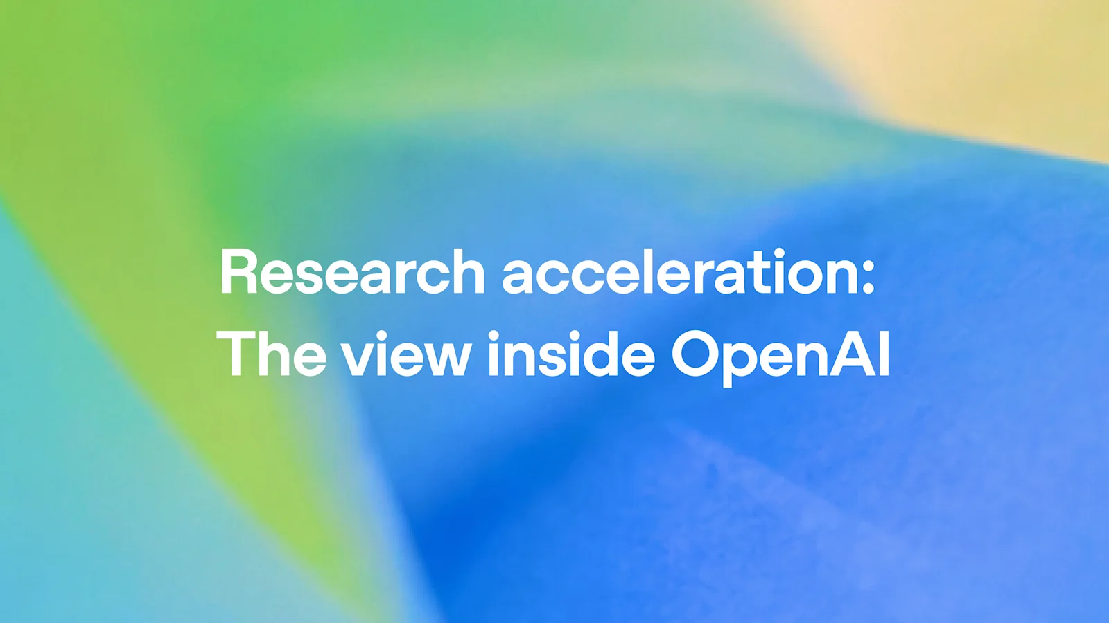Ảnh công bố Research acceleration của OpenAI